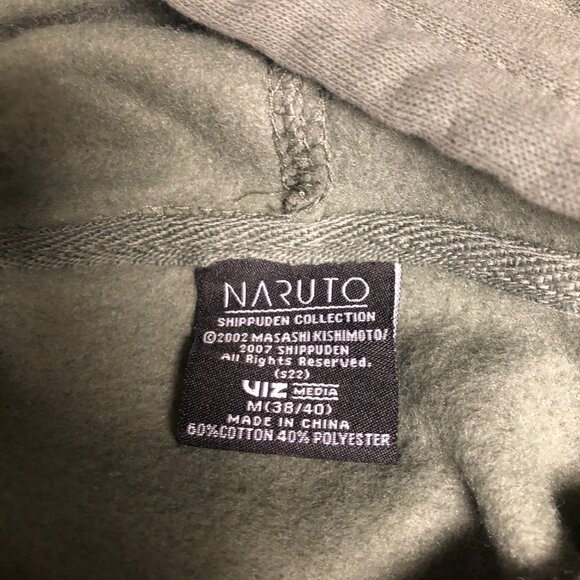 Naruto Shippuden Collection Green Hoodie Mens Size Medium 38-40 Anime Graphic - Picture 5 of 7